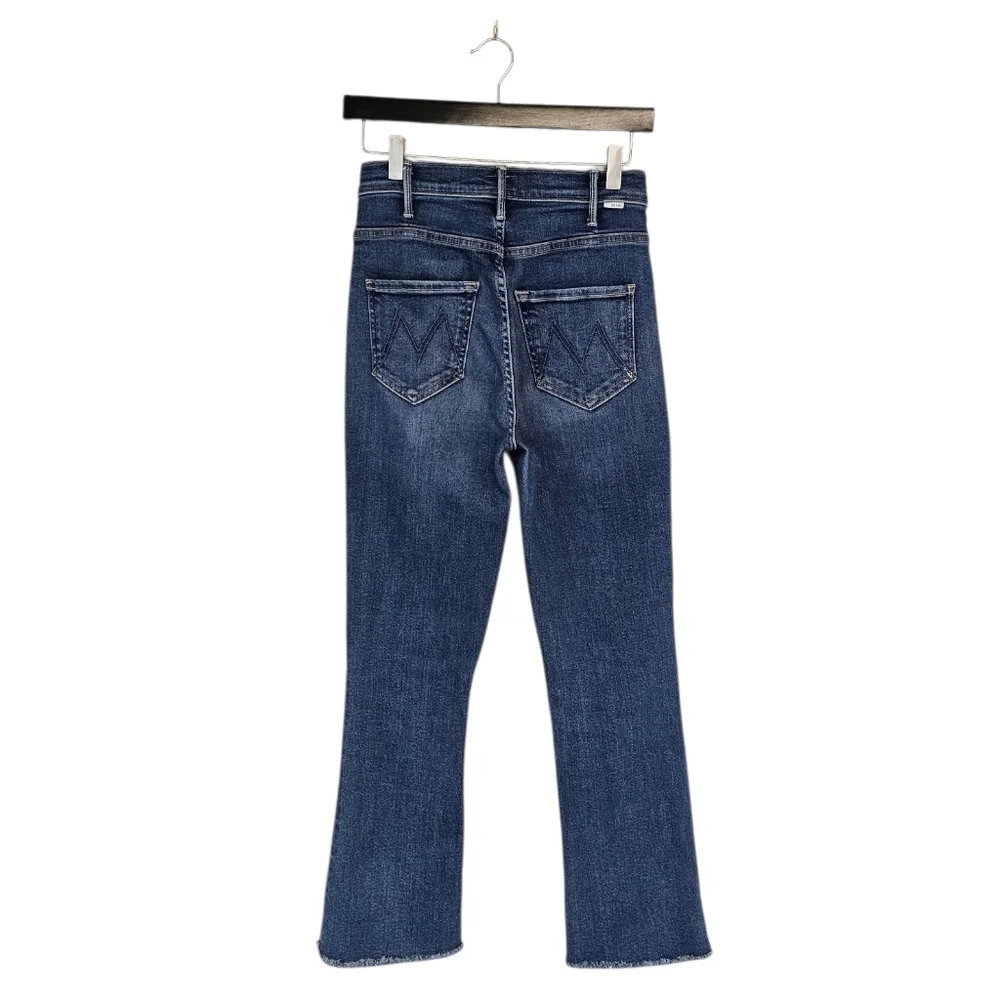 MOTHER The Hustler Ankle Fray Straight‎ Leg High Rise Blue Jeans 25 Preowned